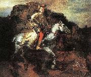 REMBRANDT Harmenszoon van Rijn The Polish Rider  A Lisowczyk on horseback. oil painting on canvas